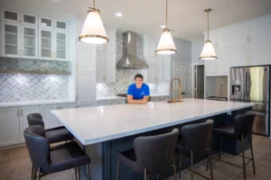 We can see Jerry Puente in a remodel kitchen